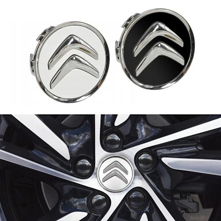 4-delt sæt - Citroën centerkapsler/hjulemblemer - B