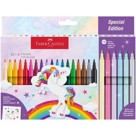 Faber-Castell Tuschpenne Unicorn Special Edition 24-pakning (3 år+)