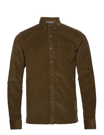 Sdjuan Ls Corduroy Skjorte Uformell Grønn Solid*Betinget Tilbud