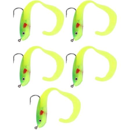 5 st artificiella beten (gröna) Falska beten Mjuka beten Beten för fiske utomhus