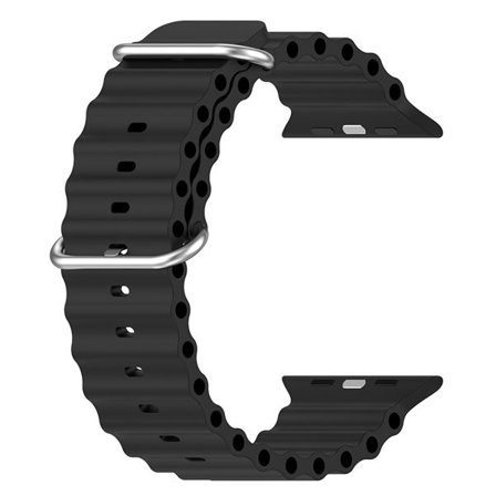 Ocean-ranneke Apple Watch Ultralle - 42/44/45/49mm, musta