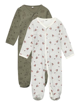 Pippi Nightsuit W/F -Buttons 2-Pack - Multi/patterned - 86