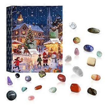 24 Fack Mineral Blind Box Julklappsbox Mineral Presentförpackning Nedräkning 24 Dagars Överraskningspresentförpackning Blind Box