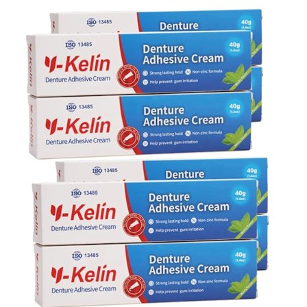 Icke-zink tandproteslim, Starkt fäste, 40g, 12-pack,12-pack