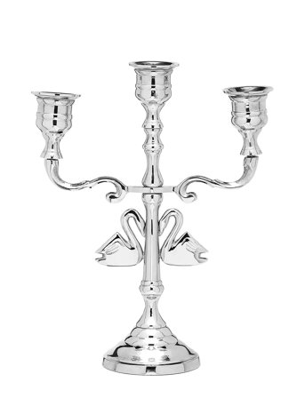Argent Swans Candle Holder Silver Anna + Nina