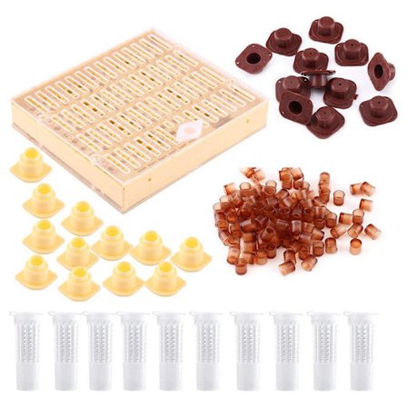 Sats med viktiga biodlingsmaterial för uppfödning av drottningar för biodlingsproduktion av kunglig gelé