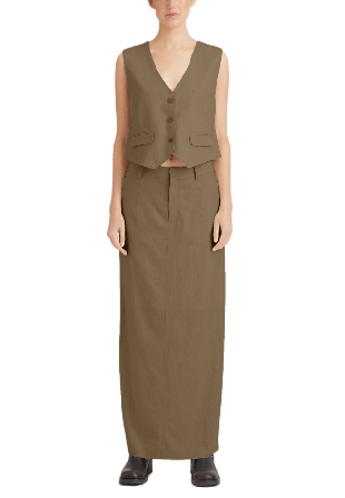 Gestuz LizaGZ Linen Waistcoat Jackor Dam Grå 42