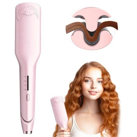 Krølltang 32 mm med 2 keramiske sylindere – Ionisk bølgetang med 4 varmeinnstillinger og anti-brennbeskyttelse_TF_TF