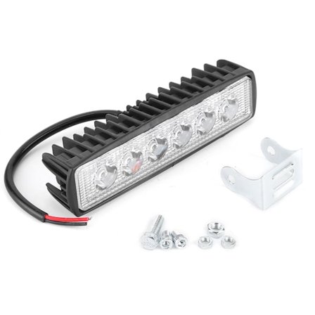 6LED 18W Super Lys Bilkjøring Arbeids Spot Lampe Flood Beam Lys for SUV Motorsykkel Båt