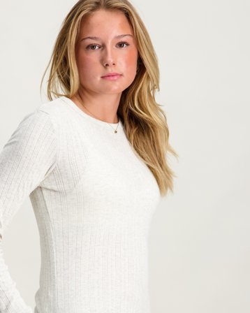 LMTD NLFNOMINA LS SHORT S TOP Beżowy Topy i bluzki Dziewczyna - Kids Brand Store