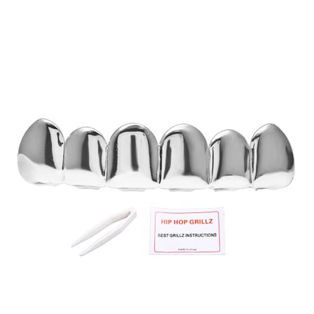 Populært for Vampire Teeth Protector for Anime Party Dress Up Kostymetilbehør Gull Sølvbelagt Topp Bunn Tenner Gua