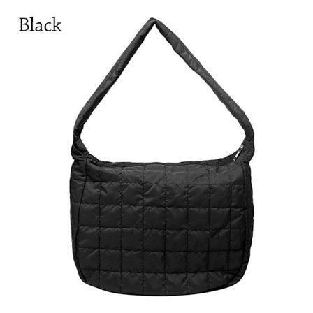 Quiltade tygväskor Axelväska SVART - spot försäljning