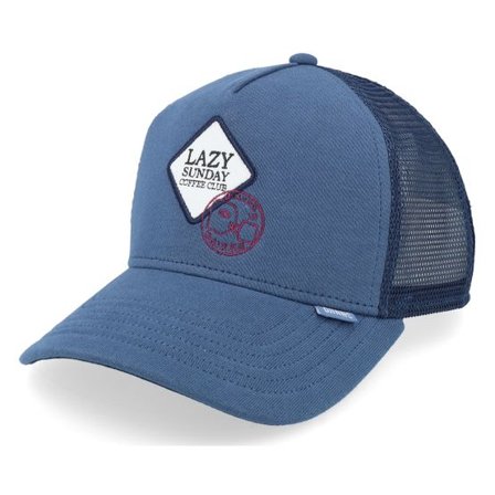 Djinns - Blå trucker Keps - Hft Cap Lscc Jersey Mid Blue A-Frame Trucker @ Hatstore