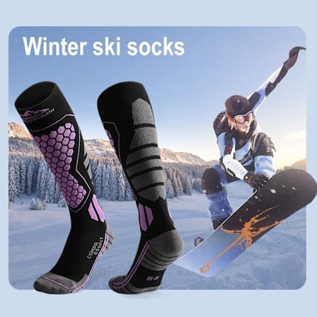 Performance Ski Sock Long Thermal Winter Designer Snowboard Socks T-