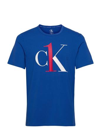 S/S Crew Neck T-shirts Short-sleeved Blå Calvin Klein