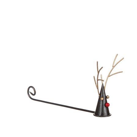 Ljusstake Ren i hamrad plåt 23 cm – handgjord på Bali