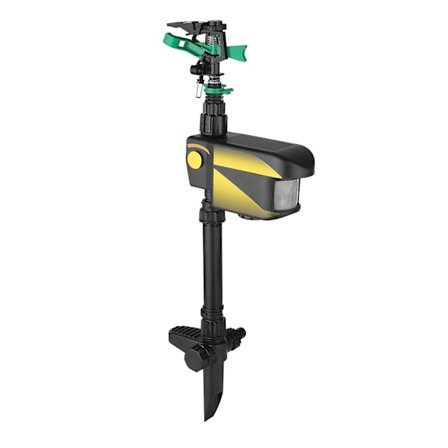 Solcelledrevet bevægelsesaktiveret sprinkler dyreafvisende med 3 tidsindstillinger justerbar sprayvinkel og sprinklingsafstand til havegård