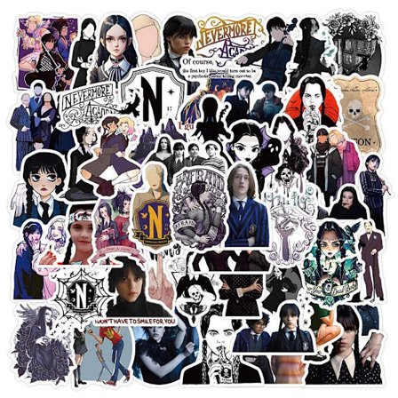 Klistermærker - tv-serie onsdag - 50 stk