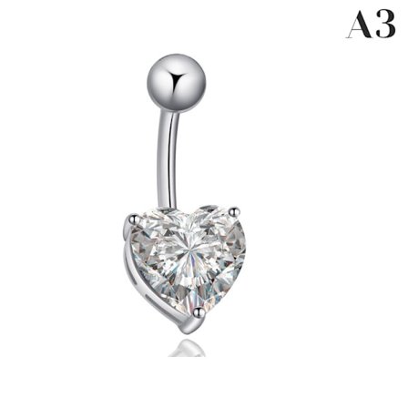 Farge Zircon Crystal Belly Button Ring Creative Butterfly Penda