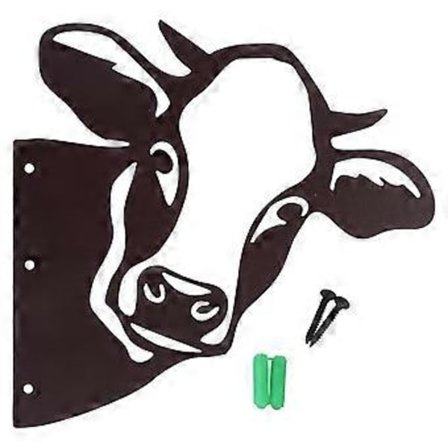 Tittende Ku Geit Dyr Metallkunst Veggdekorasjon Søt Gårdshus Utskåret Silhuett Utstanset Statue Gjerdepynt