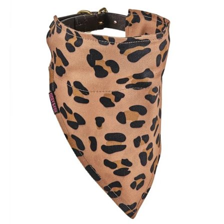 Digby & Fox Leopardmönstrad hundbandana S Peach