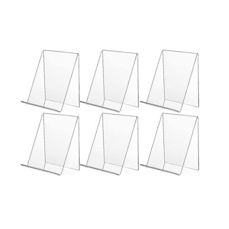 6-pak Akryl Bogstøtte, Klar Akryl Display Stand, Klar Holder til Fremvisning af Billeder, Smykker Høj Kvalitet (FMY)
