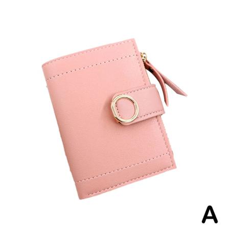 Damer Kort Liten Pengar Plånbok Kvinnor Pu Läder Vikbar C