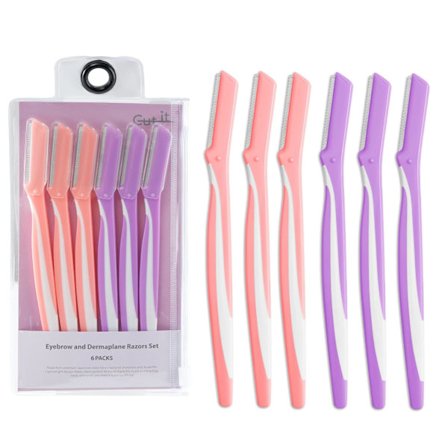 Øjenbrynsknive med Dermaplane Knivsæt - Japanske Knive - Små Ansigtsknive til Ferskenfnuller og Fint Hår, Multifunktionel Eksfolierende Dermaplaning