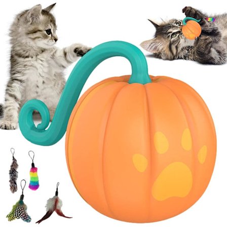 Rullende Ball Katt Leke, Ladbar Lydstyrt Morsom Svingende Ball Katt Leke Sett For Innendørs Katter | Elektriske Ball Leke For Kattunger Og Små