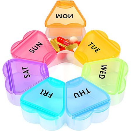 Ugentlig Pille Organiser 7 Rum Medicin Pille Æske Regnbue