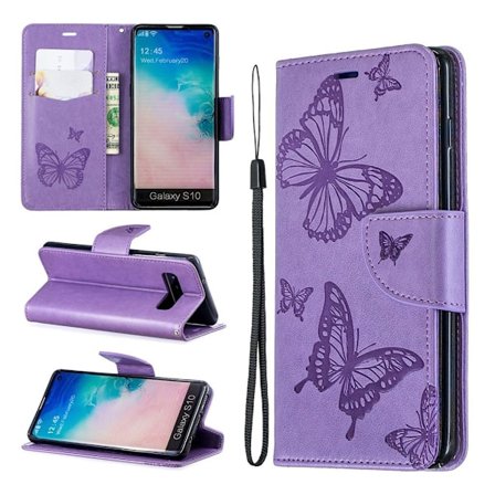 Butterfly Samsung Galaxy S10 veske - Lilla