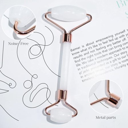 IC Jade-rulla ja Gua Sha, Kasvorulla, Kasvojen Kauneusrulla - Valkoinen