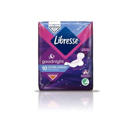 LIBRESSE Binda Ultra Large+ Wings Goodnight 10/fp - Lyreco - Sjukvård och omsorg - Hygien - Intimhygien