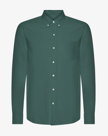 Organic Button Down Shirt - Emerald Green - Male - XL