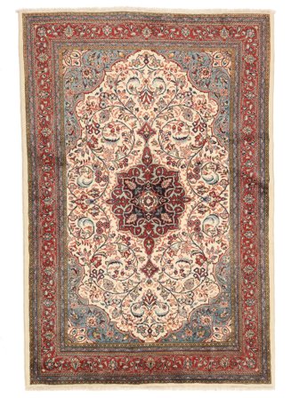Hand Knotted Persian Sarouk Rug 137X208 Brown/Dark Red