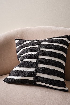 Jotex - Kussenhoes 50x50 Cm Zwart-wit Zwart-wit - FIELD - Koop Sierkussens & hoezen bij Jotex