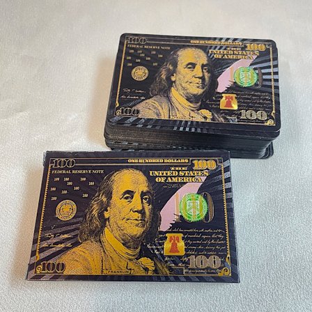 24K gyllene spelkort Plast Poker Däck Folie Pack Magic vattentätt kort Present Collection Gambling Brädspel