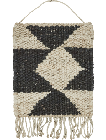 House Doctor Murro Veggteppe Natur-Svart 35x50