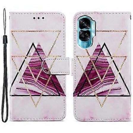 For Honor 90 Lite 5g/x50i 5g Fodral PU Läder Mönster Flip Plånbok Telefonfodral (Trefärgad Marmor)