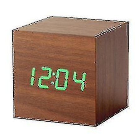 Gingko Cube LED Klikur Alarmur Med Lydaktivering (Tid, Dato & Temperatur) Forskellige Farver