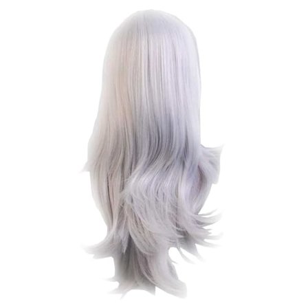 Sølv Hvid Paryk 70cm Cosplay Udklædning—pa
