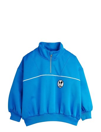 Mini Rodini Ritzratz Patch Half Zip Sweatshirt - Blue - 92/98