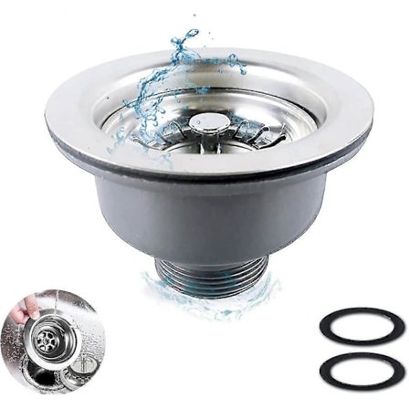 Køkkenvask Si Strainer Vaskprop Rustfrit Stål Køkkenkurv Vask Tilbehør Vaske (114mm)