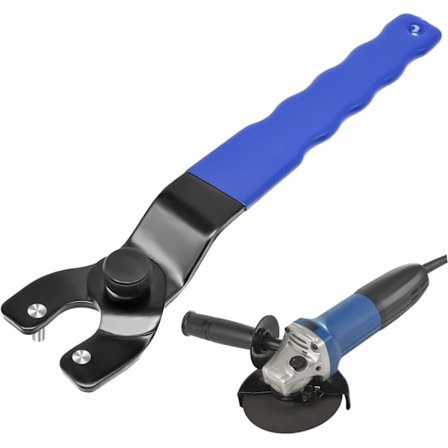 Universal Justerbar Vinkelsliber Nøgle Universal Vinkelsliber Nøgle med Plastgreb, Reparationsværktøj til Vinkelsliber og Bordvinkelsliber