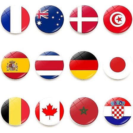 Køleskabsmagnet 2022 VM 32 Nationale Flag 3D Magnet