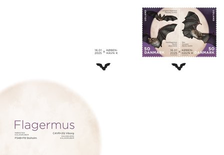 Danmark - Danske flagermus - Førstedagskuvert med frimærker
