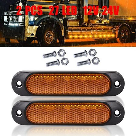 2 stk. LED-sidemarkeringslysindikatorer Lastbil Trailer Lastbil Båd Li