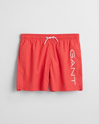 GANT - Klassiske badeshorts med logotrykk til ungdom til herre watermelon red