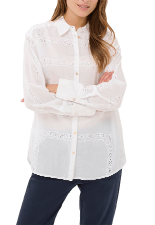 Saint Tropez OliciaSZ Shirt Skjortor Dam Vit XS