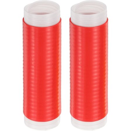 2 kpl Silikonipannun kahvan suojus, lämmönkestävä patalappu, kattilan pidikkeen suojus, valurautapannun kahvan pidikkeelle, punainen (S)